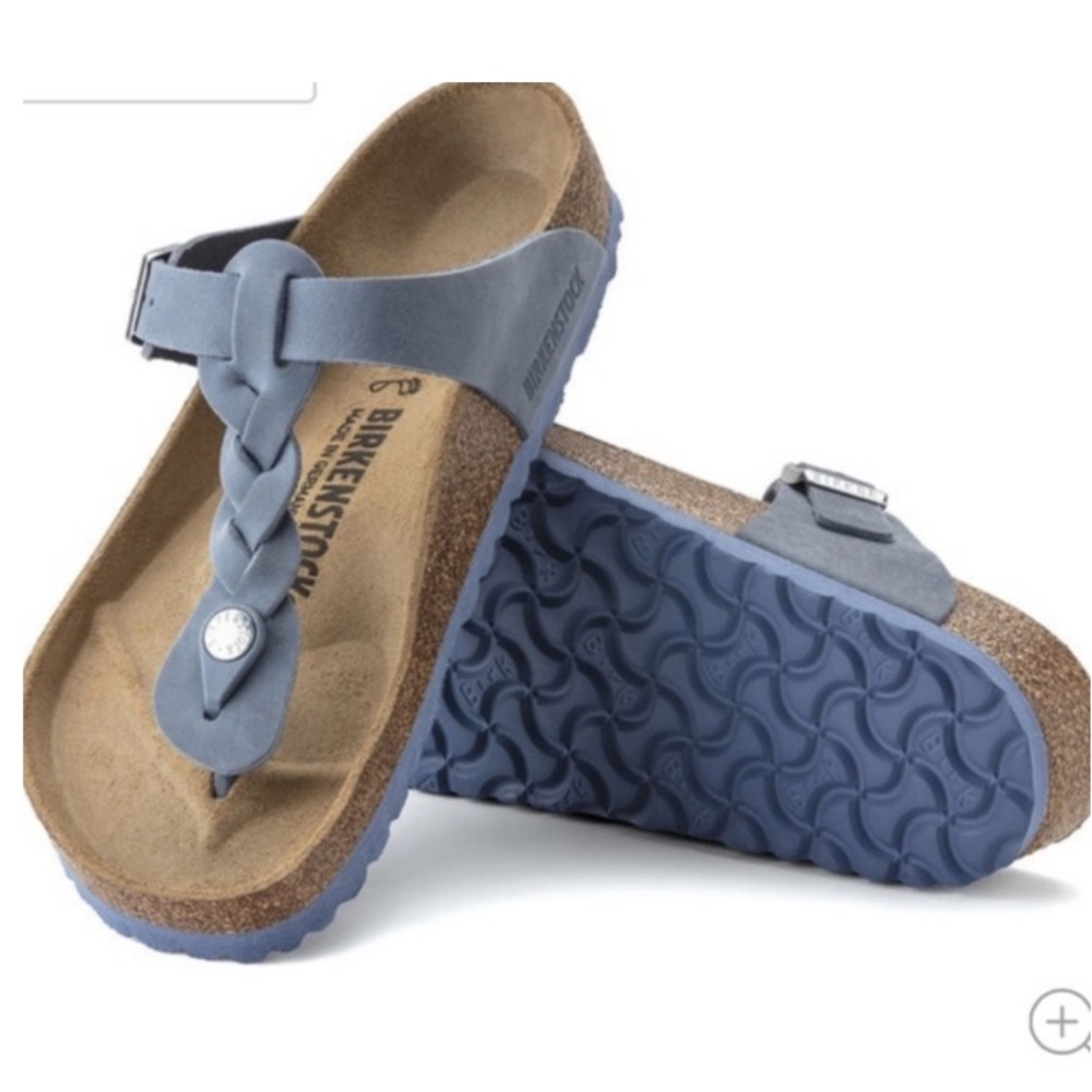 Birkenstock Dusty Blue Gizeh Braided Sandals- Sz 8